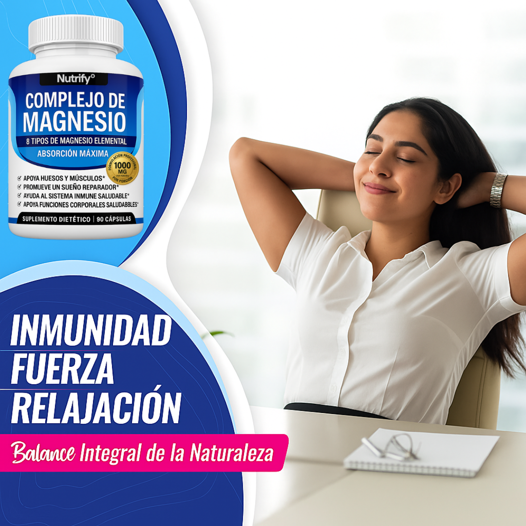 Complejo Multifuente de Magnesio 8 en 1 💊 - Energía, Relajación y Recuperación