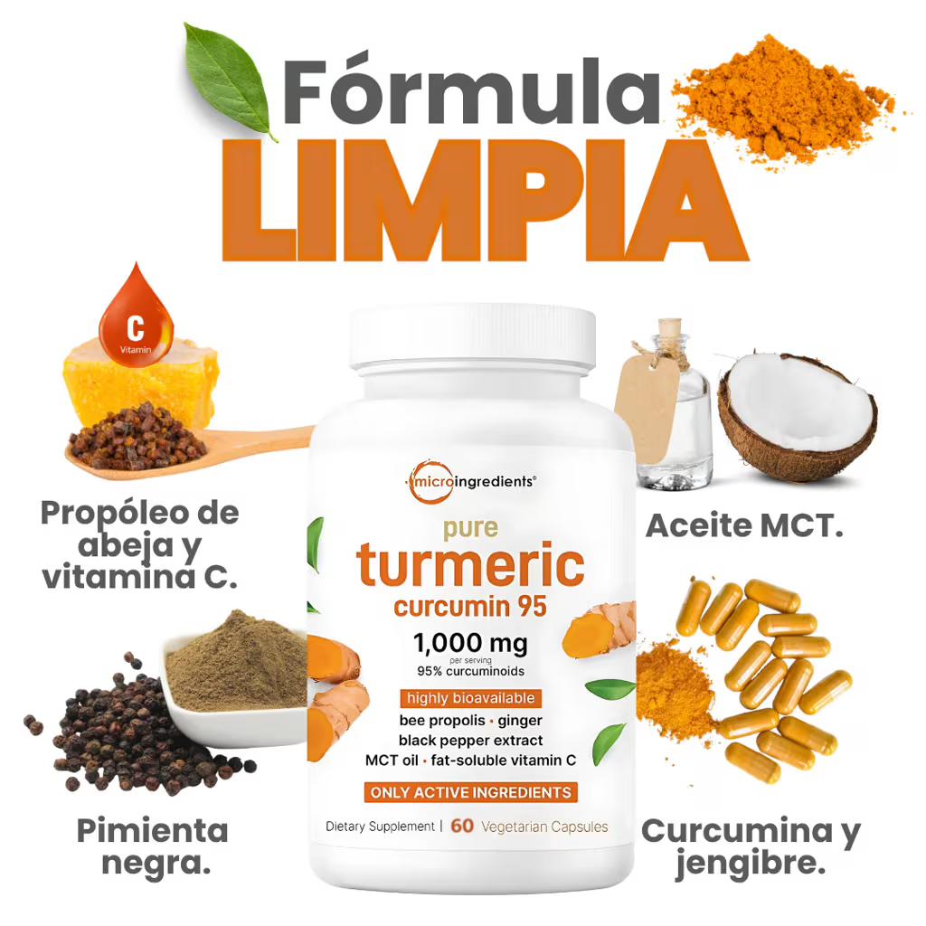 🌟Turmeric Curcumin Microingredients™ — Cúrcuma Premium Importada para Energía y Bienestar Diario🌞🌿
