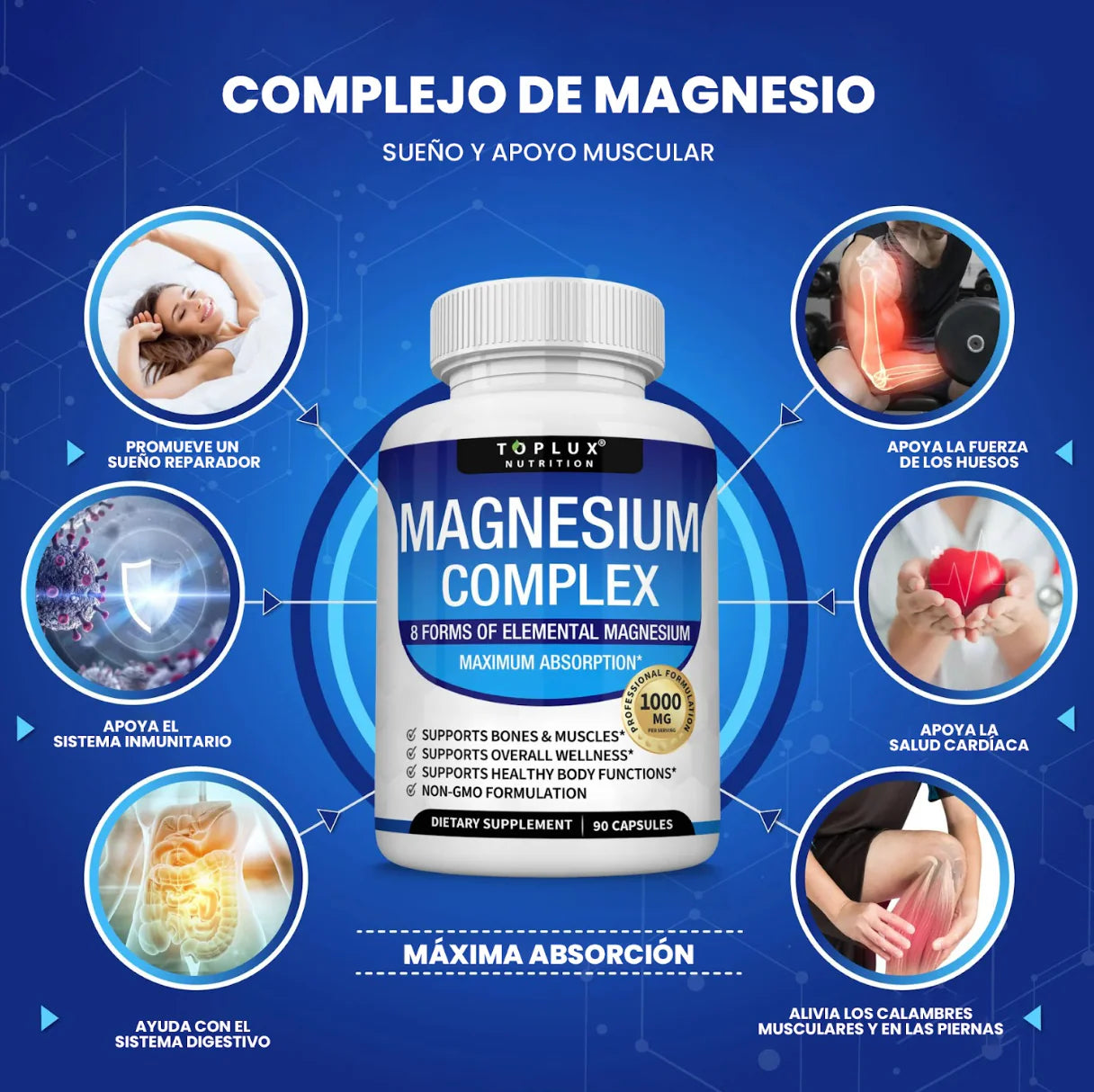 Complejo Multifuente de Magnesio 8 en 1 💊 - Energía, Relajación y Recuperación