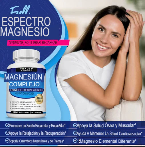 Complejo Multifuente de Magnesio 8 en 1 💊 - Energía, Relajación y Recuperación
